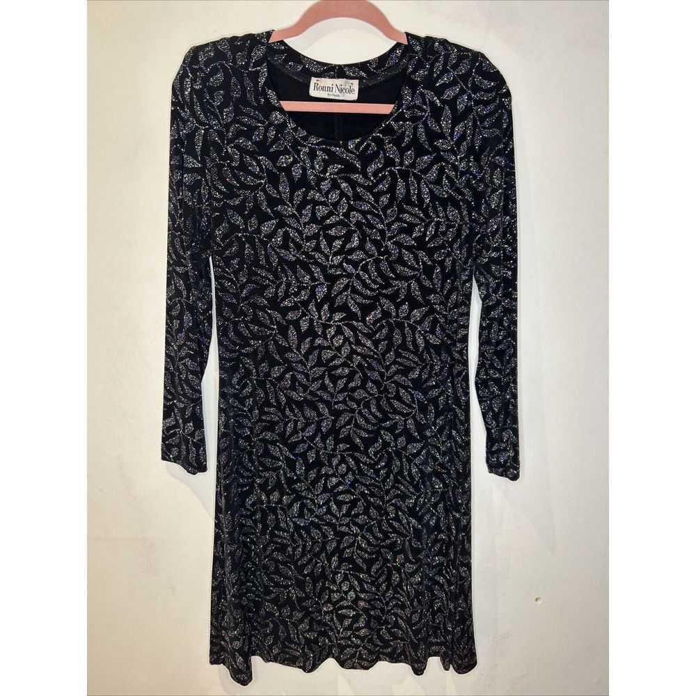 VTG 90s Ronni Nicole Long Sleeve Party/Cocktail Dresses for Women Sz L